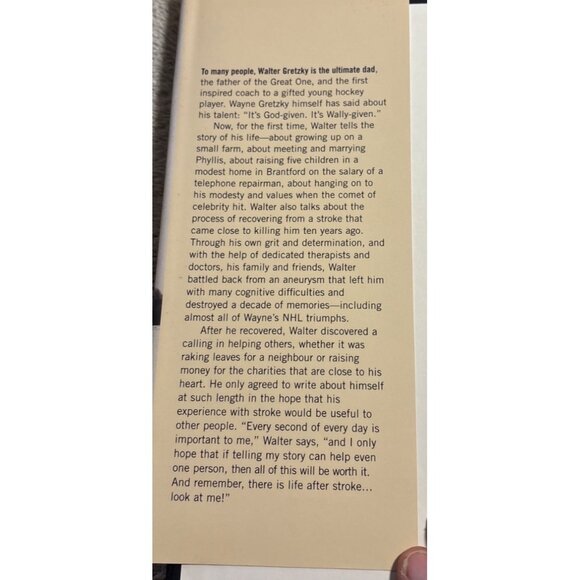Walter Gretzky Hardcover Book "On Family Hockey And Healing" By Random House Can - Picture 8 of 11